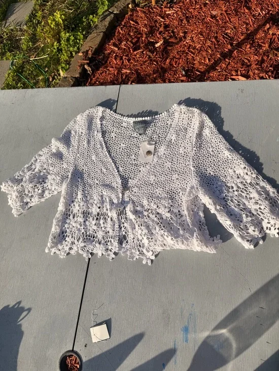 Handcrafted Rabbit Rabbit Rabbit Crochet Cardigan - Picture 2 of 6